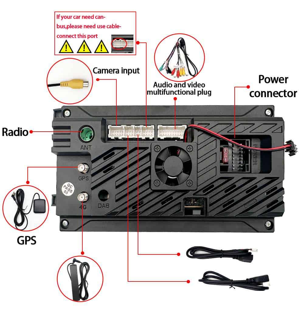 Universal 13″ Android Car Multimedia System: 360° Rotating Touch Screen for Audi, BMW, Toyota & More。