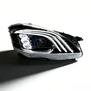 06+ Mercedes S-Class LED Headlights W221 3-Bar DRL