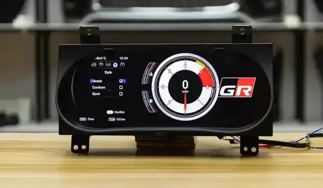 Yes. The Digital Cluster Dashboard LED supports multiple UI modes, including Sport, Comfort, and Simple, allowing drivers to customize the display style.