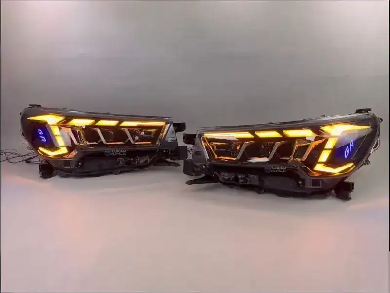 2021+ Toyota Hilux 3-LED Headlights Sequential DRL