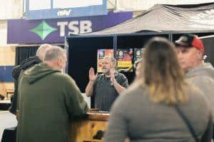 Craft beer tasting at Taranaki Beer Festival in New Zealand.