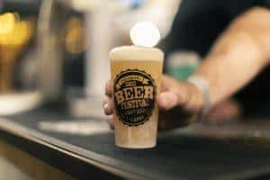 Craft beer at Taranaki Beer Festival in New Zealand, celebrating local brews and beer culture.