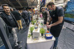 Fresh herb and craft beer tasting at Taranaki Beer Festival, showcasing local brewing excellence and innovative flavours.