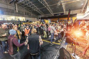 Crowd enjoying live music at the Taranaki Beer Festival, showcasing craft beer and local entertainment in Taranaki, New Zealand.