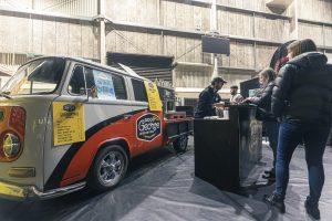 Vintage beer van serving craft beer at Taranaki Beer Festival, New Zealand.