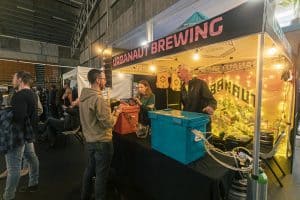 UrbanAUT Brewing NZ craft beers at Taranaki Beer Festival in New Zealand.