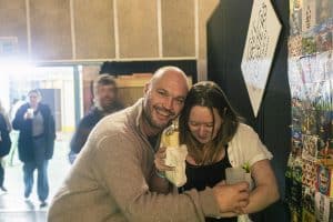 Beer lovers enjoying craft beers at Taranaki Beer Festival in New Zealand.