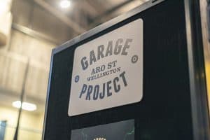 Garage Aro Street Wellingtion Beer Festival signage.