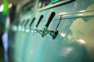 Faucet on a beer tap at Taranaki Beer Festival, showcasing craft beer in New Zealand.