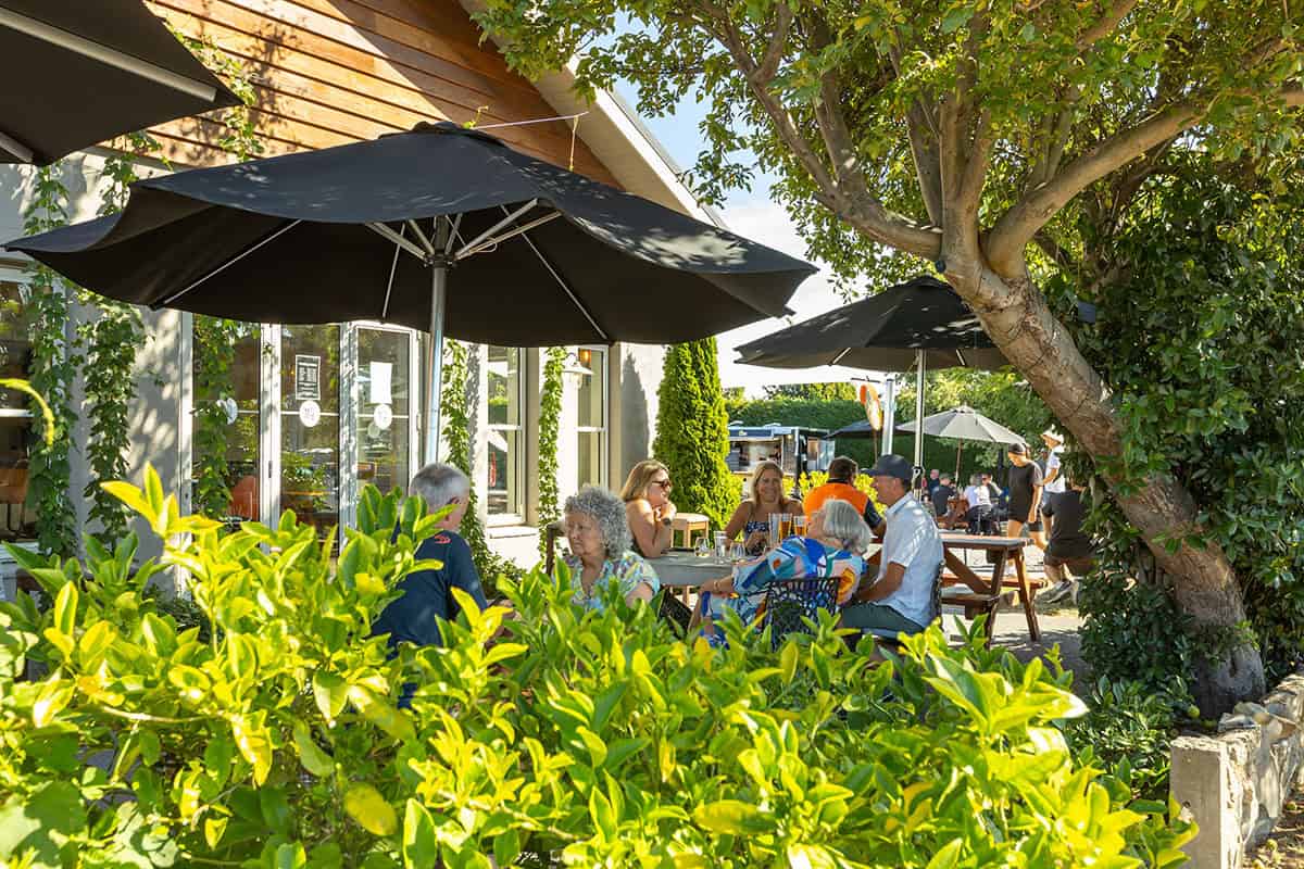 Taranaki-beer-festival-outdoor-patio-people-enjoying-beer-and-food-alfresco-nz.
