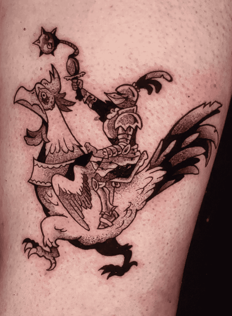 Knight Chicken Tattoo
