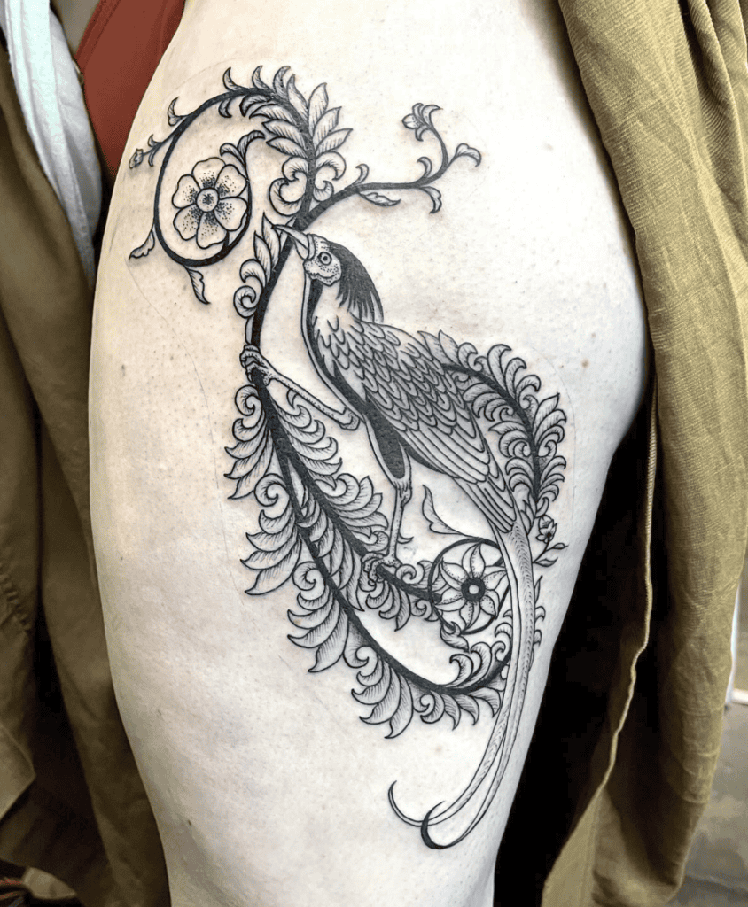 Silver Pheasant Tattoo