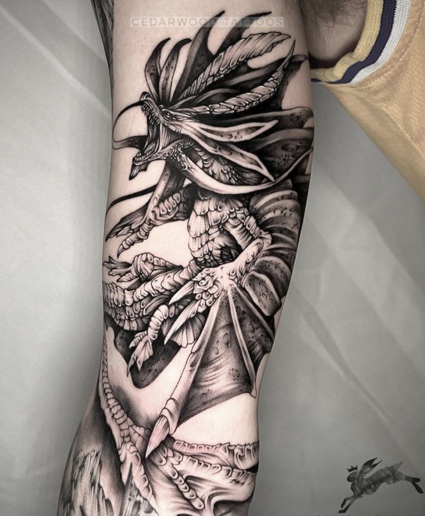 Amatsu Roar Monster Hunter Tattoo