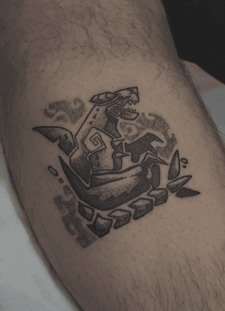 Pokémon X Monster Hunter Garchomp Tattoo