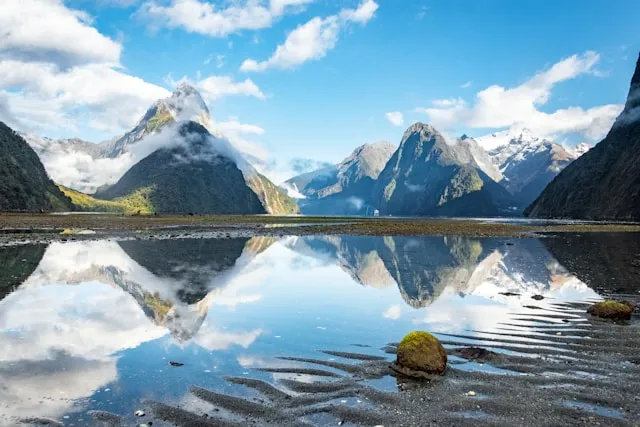 View of Milford Sound Mountains