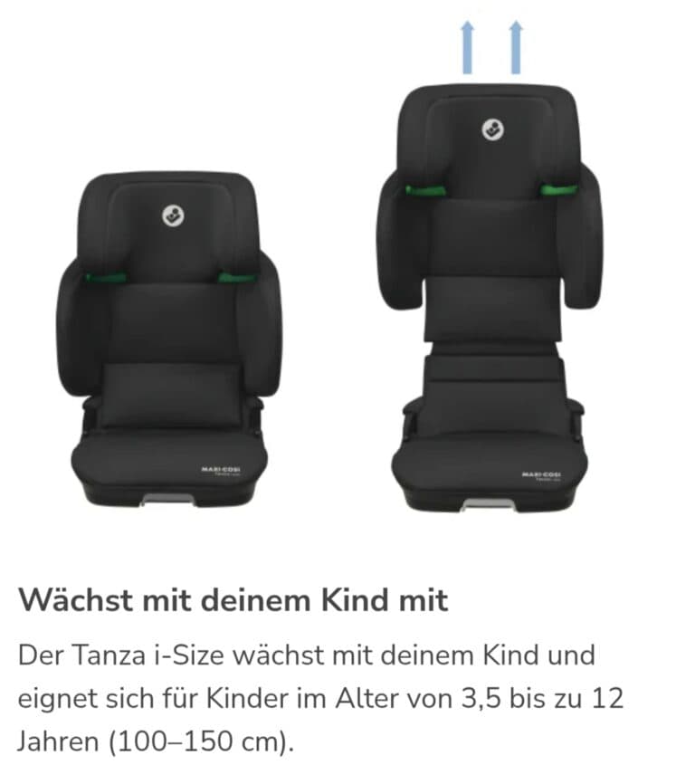 Maxi-Cosi Tanza i-Size 100–150 cm, 3,5–12 Jahre