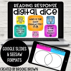 Reading Response Digital Dice for Virtual Meetings & Distance Learning