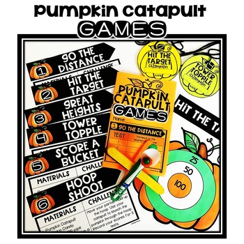 Pumpkin Catapult STEM Challenge Halloween STEM Activity, Fall Party Game Station - Image 4