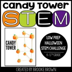 Candy Tower STEM Challenge - Halloween STEM Activity - Candy Corn, Fall & Autumn