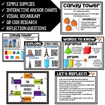 Candy Tower STEM Challenge - Halloween STEM Activity - Candy Corn, Fall & Autumn - Image 2