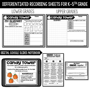Candy Tower STEM Challenge - Halloween STEM Activity - Candy Corn, Fall & Autumn - Image 3