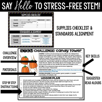 Candy Tower STEM Challenge - Halloween STEM Activity - Candy Corn, Fall & Autumn - Image 4
