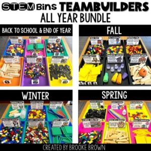 STEM Bins® Team Building BUNDLE: Spring, End of Year STEM Activities & Stations
