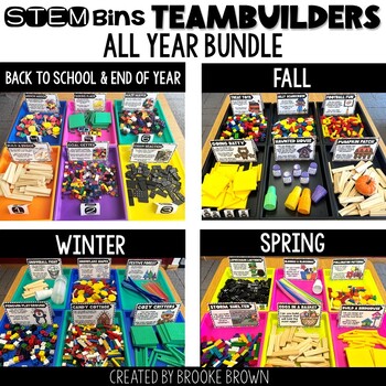 STEM Bins® Team Building BUNDLE: Spring, End of Year STEM Activities & Stations