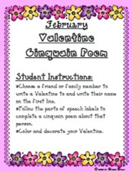 Valentine Cinquain Poem {Class Book} - Image 3