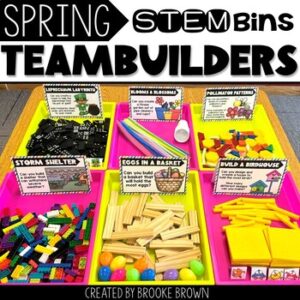 Spring STEM Bins® Stations March STEM Activities, St. Patrick's Day Easter Egg