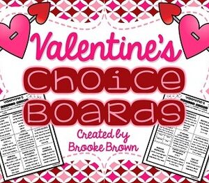 Valentine's Day Choice Boards for Literacy Centers