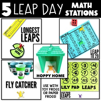 Leap Day Math Stations - Jumping Frog Leap Year Math Activities & Games - Image 2