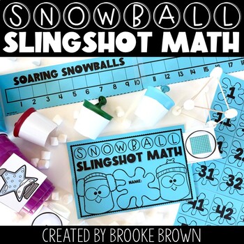 Snowball Slingshot Math Stations Marshmallow Math Activities Winter Party Games