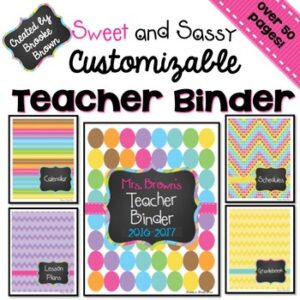 EDITABLE Teacher Binder 2021-2022 {Sweet and Sassy}