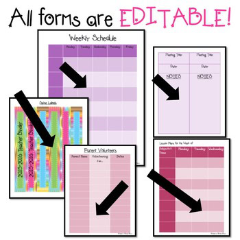 EDITABLE Teacher Binder 2021-2022 {Sweet and Sassy} - Image 3