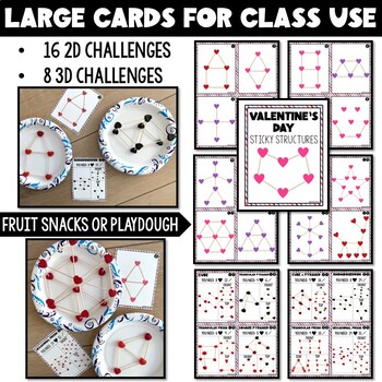 Valentine's Day Fruit Snack Challenge Cards, Student Gift STEM Activities Party - Image 3