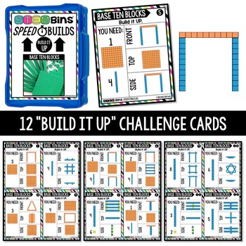 Base Ten Blocks STEM Bins® Speed Builds STEM Activities - Puzzle Cards - Image 4