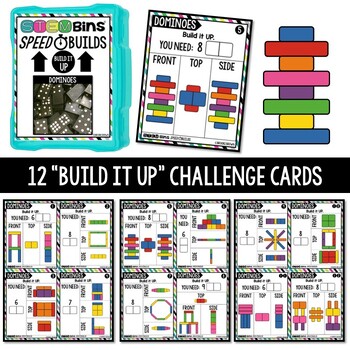 Dominoes STEM Bins® Speed Builds STEM Activities - Puzzle Cards - Image 4