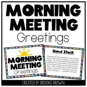 Morning Meeting Greetings - Community Building - Back to School Greeting Cards
