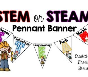 STEM or STEAM Pennant Banner