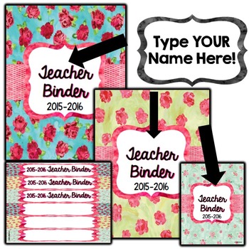 EDITABLE Binder Covers {Watercolor Blooms} - Image 2