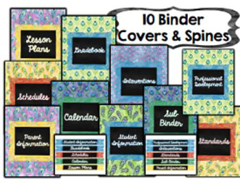 EDITABLE Binder Covers {Pretty as a Peacock} - Image 3