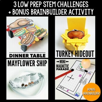 Thanksgiving STEM Challenges & Activities: November Dinner Table, Turkey Hideout - Image 2