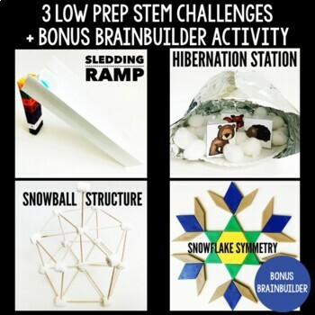 Winter STEM Activities & Challenges (January) BUNDLE - Snow Hibernation Sledding - Image 2