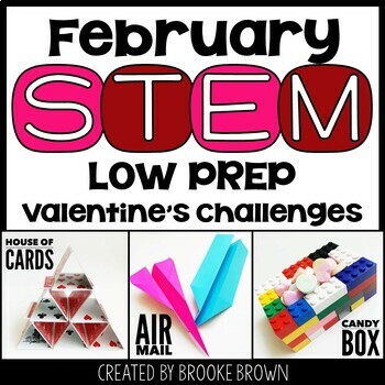 Valentine's Day STEM Activities / Valentine STEM Challenges Party Stations