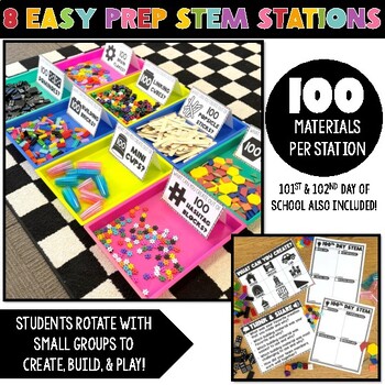 100th Day of School STEM Activities and Stations, Teambuilders 101st 102nd 103rd - Image 3