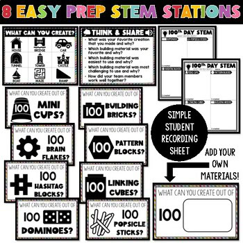 100th Day of School STEM Activities and Stations, Teambuilders 101st 102nd 103rd - Image 4