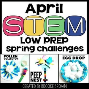 Easter Spring STEM Activities & Challenges (April) - Peep Bird Nest, Egg Drop