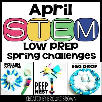 Easter Spring STEM Activities & Challenges (April) - Peep Bird Nest, Egg Drop