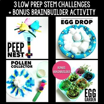 Easter Spring STEM Activities & Challenges (April) - Peep Bird Nest, Egg Drop - Image 2